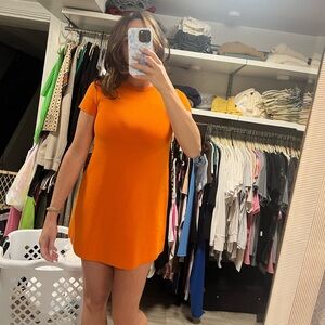 ZARA | orange short knit dress size S
